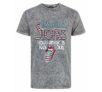 Vanilla Underground The Rolling Stones Mens Grey Logo Short Sleeved T-Shirt (Medium)