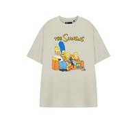 Vanilla Underground The Simpsons Mens Beige Couch Short Sleeved T-Shirt (Large)