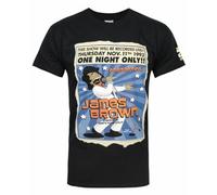 Vanilla Underground The Simpsons Mens Black James Brown Short Sleeved T-Shirt (Medium)
