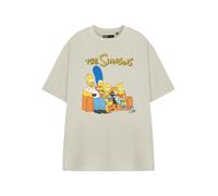 Vanilla Underground The Simpsons Mens Grey Graphic Tee | Short Sleeve T-Shirt Cotton Casual Top | TV Show Pop Culture Apparel