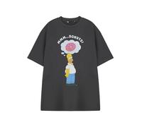 Vanilla Underground The Simpsons Mens Grey Graphic Tee | Short Sleeve T-Shirt Cotton Casual Top | TV Show Pop Culture Apparel