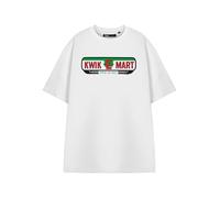 Vanilla Underground The Simpsons Mens White Short Sleeve Graphic Tee | Kwik-E-Mart 24 HRS Signage | Crew Neck Casual T-Shirt