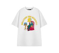 Vanilla Underground The Simpsons Mens White Short Sleeved T-Shirt | Release The Hounds Graphic Tee | Classic Cartoon Apparel | Homer, Marge, Bart & Lisa Retro Top | TV Series Merchandise Gift