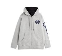 Vanilla Underground Top Gear Unisex Grey Logo Zip Up Hoodie (Small)