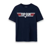 Top Gun Maverick Mens T-Shirt | Adults Maverick Eagle Logo Short Sleeve Graphic Tee in Navy | Fighter Jet Vintage Style USA Action Movie Apparel Top | Iconic Film Series Merchandise Gift