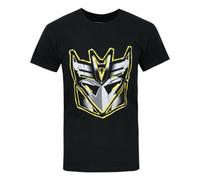 Vanilla Underground Transformers Mens Black Metallic Logo Short Sleeved T-Shirt (Small)