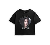 Vanilla Underground Twilight Womens Black Team Jacob Crop Cropped Short Sleeved T-Shirt (Xx-Large)