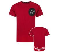 Vanilla Underground Two Legged Dog Mens Red Circular Short Sleeved T-Shirt (Medium)