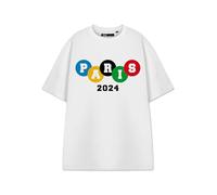 Vanilla Underground Unisex White Short-Sleeved T-Shirt | Graphic Tee Apparel with Eiffel Tower Design for Men & Women | Souvenir Gift for Adults