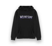 Vanilla Underground Wednesday Womens Black Purple Logo Hoodie (Large)