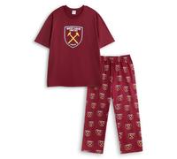 Vanilla Underground West Ham United Unisex Red Logo Short Sleeve Long Leg Pyjama Set (Xx-Large)