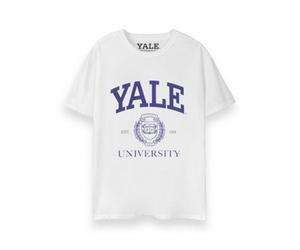Vanilla Underground Yale Unisex White Crest Logo Short Sleeved T-Shirt (X-Large)