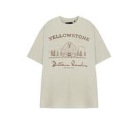 Vanilla Underground Yellowstone Mens Beige Barn Short Sleeved T-Shirt (X-Large)