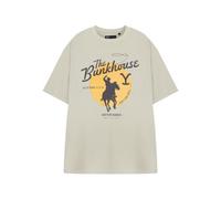 Vanilla Underground Yellowstone Mens Beige The Bunkhouse Short Sleeved T-Shirt (Large)