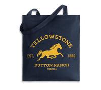 Vanilla Underground Yellowstone Unisex Blue Horse Ranch Tote Bag (One Size)