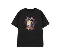 Vanilla Underground Yu-Gi-Oh! Yugi MUTO Boys Black Graphic Tee | Short Sleeve Anime T-Shirt | Japanese Logo Crew Neck Casual Top | Trading Card Game Fan Merchandise