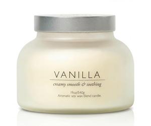 Vanilla Volcano Candle 19oz Gift Boxed: 80 Hour Burn, 10% Fragrance Oil, Crackling Wood Wick, Vanilla Bean Caramel & Honey, Hybrid Soy Wax, Cream Matte Jar, Gold Foil Box by Spotless Candles