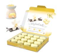 Vanilla Wax Melts: 16 x 5g Heart Shaped Wax Melts Scented in a Presentation Gift Box, Vegan & Pet Friendly, Cruelty Free, Candle Alternative
