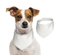 Vanilla White Double Sided Dog Bandanas - Cotton Reversible Pet Scarf for Small Large Dogs - Unique Print Puppy Accessories