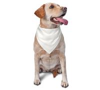 Vanilla White Print Pet Bandanas - Cute Dog Scarfs & Cat Bandanas for Holiday, Christmas, Halloween - Adjustable Triangle Bibs for Outdoor Walking