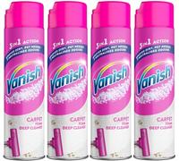 Vanish Carpet Cleaner + Upholstery, Gold Power Foam Shampoo, Large Area Cleaning, 600 ml (Pack of 4)
