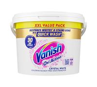 Vanish Crystal White Stain Remover Powder, 2.4kg, Oxi Action for Quick Wash, Restores Whites & Removes Tough Stains, Without Pre-treating