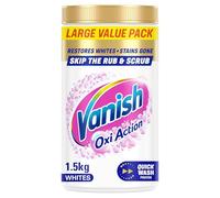 Vanish Stain Remover, Gold Oxi Action Powder, 1.5kg, Restores Whites and Protects Laundry from Greying, Removes Stains, Odours Laundry Detergent Leave Behind, Bleach Free