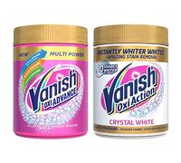 Vanish Gold Oxi Advance and Crystal White Whitener Gold Oxi Action Fabric Stain Remover Powder, 2 x 470 g