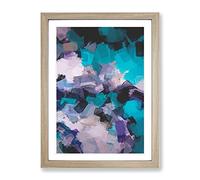 Vanish In A Storm Abstract Framed Print | A2 Oak Framed Wall Art | Ready to Hang | Abstract Landscape Picture | Living Room Bedroom Lounge Office