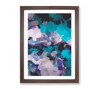 Vanish In A Storm Abstract Framed Print for Living Room Bedroom Home Office Décor, Wall Art Picture Ready to Hang, Walnut A2 Frame (64 x 46 cm)