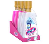 Vanish Kit, 2 Vanish Oxi Action Multipower Gel Pink Stain Remover for Coloured Clothes 1500 ml, 2 Vanish Oxi Action Multipower Gel White Shine Stain Remover for Whites 1500 ml