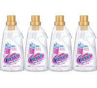Vanish Oxi Action Fabric Stain Remover and Whitener Gel Whites, 750ml, Pack of 4, 4 x 750ml