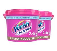 Vanish Oxi Action Laundry Booster Stain Remover Powder 2.4kg (Pack of 2) - Chlorine-Free, Powerful Stain Removal for Laundry