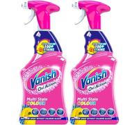 Vanish Oxi Action Pre-Treat For Tough Stains, Fabric Stain Remover Spray, Effective On 100+ Stains, Chlorine Bleach Free Formula, Safe on Everyday Fabrics, 500 ml, Pack of 2