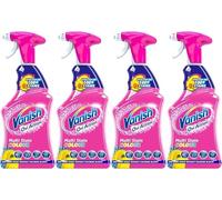 Vanish Oxi Action Pre Treat Spray | 500ml | Pack of 4 | 4 x 500ml | Colour Fabric Stain Remover