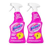 Vanish Oxi Action Stain Remover Spray (2 x 500ml) 1L | For everyday stains, Effective On 100+ Stains, For both Colours and Whites, Chlorine Bleach Free