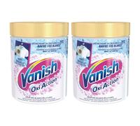 Vanish Oxi Action Stain Remover White Powder Effective from 20°C - 2 Packs of 940g