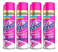 Vanish Oxi Action Upholstery & Carpet Cleaner, Stain Remover Foam for Large Area Cleaning, 600ml| Spring Flowers Fragrance | Cleans and Freshens your Carpet | Pack of 4
