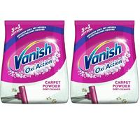 Vanish Oxi Action Upholstery & Carpet Cleaner, Stain Remover Powder for Large Area Cleaning, 650g | Spring Flowers Fragrance | Cleans and Freshens your Carpet (Pack of 2)