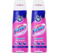 Vanish Pre-Treat PowerGel Stain Remover, 200ml, Pack of 2, 2x Concentrated Formula, Fights Stubborn Grass, Mud, Make-up Stains and More, Safe on