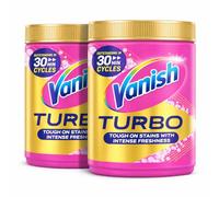 Vanish Turbo Stain Remover Powder, 940g (470g x 2pck) Boosted Oxi Action for Quick Wash, Removes Stains, Safe on Colours & White