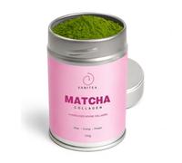 Vanitea Matcha Collagen Powder Blend - Hydrolysed Grass-Fed Bovine Collagen Protein | Ceremonial Grade Green Tea Powder | UK Made | 4 Ingredients |100g