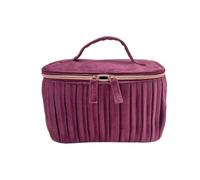 Vanity Bag - Featuring A Stylish Burgundy Finish and Gold Detailing, It's The Perfect Addition to Your Vanity Area Or Bathroom - Colour: Burgundy