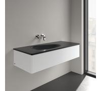 Vanity Basin Villeroy and Boch Antao 1200x500m Pure Black CeramicPlus