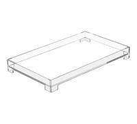 Vanity Bathroom Tray, Acrylic Rectangle Decorative Catchall Organizer Storage Tray (Large-Clear)