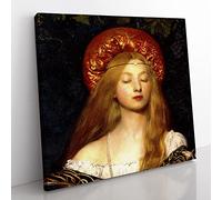 Vanity by Frank Cowper Cadogan Classic Painting Canvas Wall Art Print Ready to Hang, Framed Picture for Living Room Bedroom Home Office Décor, 50x50 cm (20x20 Inch)