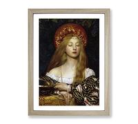 Vanity By Frank Cowper Cadogan Classic Painting Framed Print | A3 Oak Framed Wall Art | Ready to Hang | Classic Historical Picture | Living Room Bedroom Lounge Office