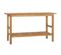 (132 x 45 x 75 cm, without basket) vidaXL Solid Teak Bathroom Vanity Cabinet Unit 132/74 cm with/without Basket