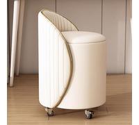 Vanity Chair with Storage, Modern Swivel Accent Stool, Upholstered with Back for Living Room, Bedroom, Office, Lounge