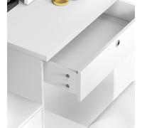 Vanity Desk with Mirror and Lights Makeup Table with Drawers and Open Shelves Bedroom Dressing Table Stylish Makeup Station for Bedroom Decor